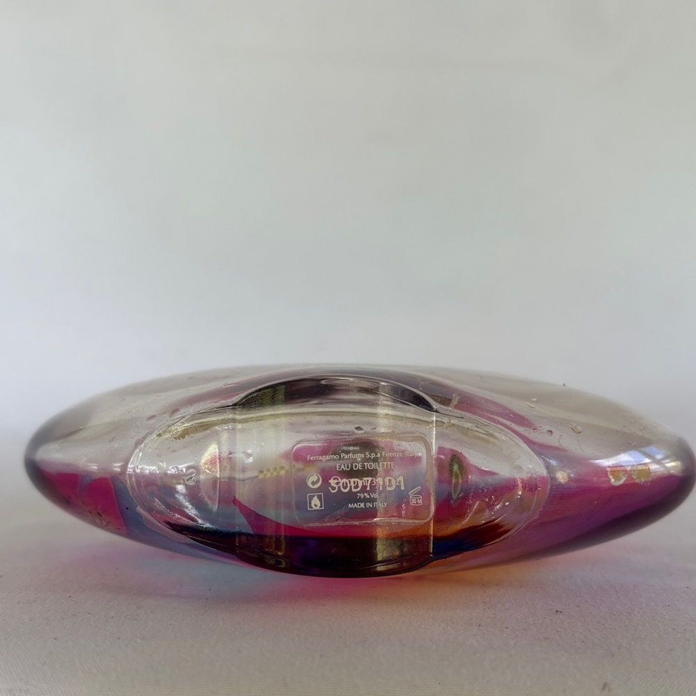 EMPTY BOTTLE SALVATORE FERRAGAMO INCANTO  SHINE PINK & BLUE COLLECTIBLE BOTTLE. - Picture 6 of 8